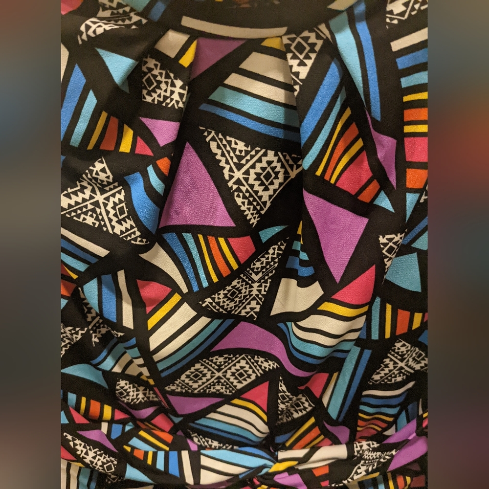 Jolie Moi UK 12 (US 8) Retro Twist Bodycon Royal Multi - Picture 9 of 12